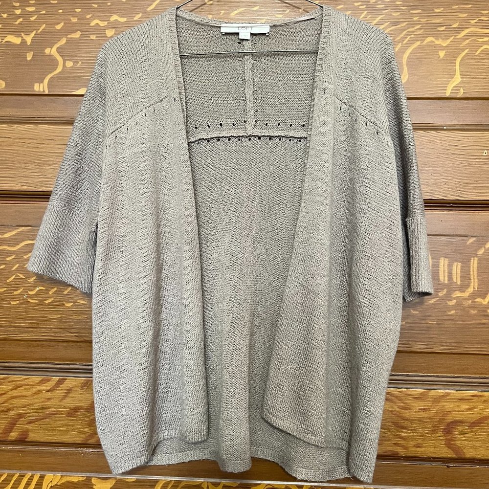 Cozy Tan 3/4 Length Sleeve Cardigan